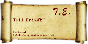 Tuli Enikő névjegykártya