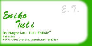 eniko tuli business card